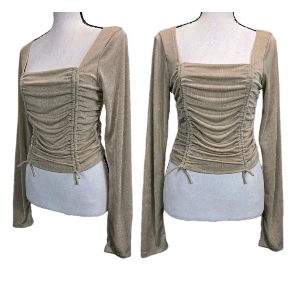 Inspired Hearts Top XL Ruched Bodice Milkmaid Romantic Medieval Ren Faire 3135